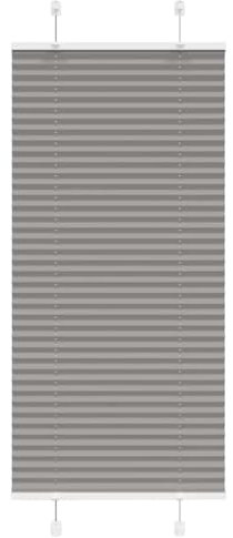 vidaXL Plissee Anthrazit 60x150 cm Stoffbreite 59,4 cm Polyester, Faltrollo, Klemmfix, Plisseerollo, Jalousie, Rollo, Plisseerollo für Fenster