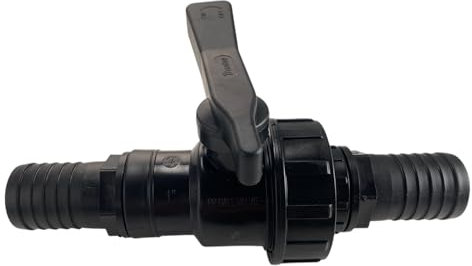 Pond Pump/Filter/Waterfall/Water Feature/Layflat Hose-Full Flow Valve + hosetails for 32mm (1.25) Hose,Ideal to Set Flow Control Or Turn On/Off,Removable Handle
