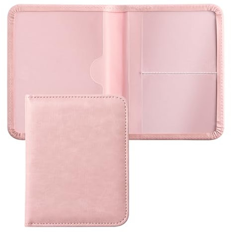 CoBak Kfz Zulassungs Fahrzeugschein Hülle und Versicherungshalter – Magnetverschluss Auto Organizer für das Handschuhfach im, Zubehörtasche für wichtige Dokumente Karten(Rosa)