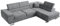BROMARKT Sofa mit Schlaffunktion Ecksofa XXL Federn Couch Bettkasten Schlafsofa für Wohnzimmer Couch freistehend Anton Relaxfunktion Sofa 275x202x90 cm cm Grau Rechts