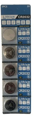 Sivitec 5 X 2032 CR2032 Batteries Coin Button Cell 3V 3 Volt Lithium 220mAH Capacity for Long Llasting Performance