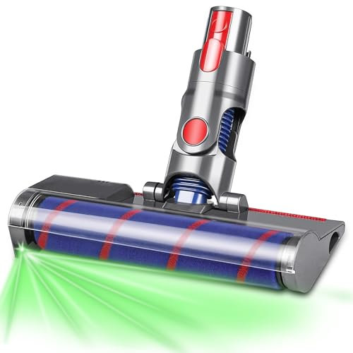 Italdos Weiche Rollenbürste mit LED, kompatibel mit Dyson V7, V8, V10, V11, V15 - gründliche und sanfte Reinigung für glatte Böden