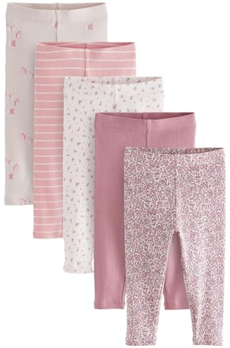NEXT Mädchen Gerippte Leggings im 5er-Pack