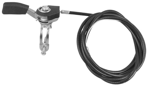 Kit de câble d'accélérateur - Câble d'étranglement flexible pour tondeuse à gazon, bateau, vélo, moto - Câble de commande durable pour remorque, motoculteur avec poignée en aluminium - 1,6 m de long