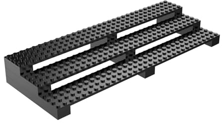 cooldac Mini-Figuren Vitrine, 3 Schichten stapelbar Lagerung Regalhalter für Minifiguren, Action-Figuren & Spielzeug Sammlung, schwarz