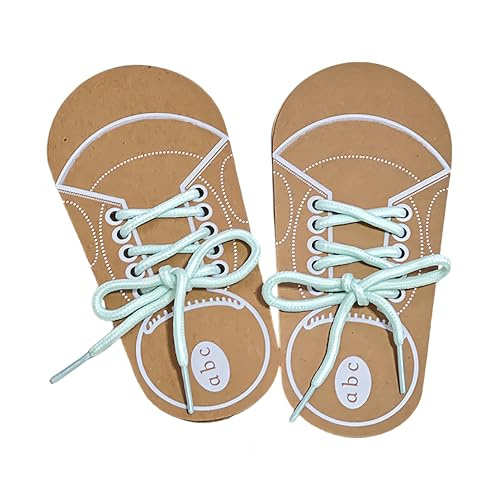 HONGLINSONG 1 Pair Lacing Shoe Toys, Learn to Tie Shoe Laces, Learn to Tie Shoelaces Practice Board, Lacing Shoes Toy Boards for Early Educational Teaching Aids & Learning Tool