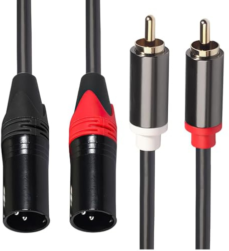 Lytari Dual RCA to XLR Cable 3m Dual Phono to XLR Cable Unbalanced Interconnect Cable HiFi Stereo Audio Connection Microphone Lead for Audio Systems Speakers CD Players Mic Mixer TV Box