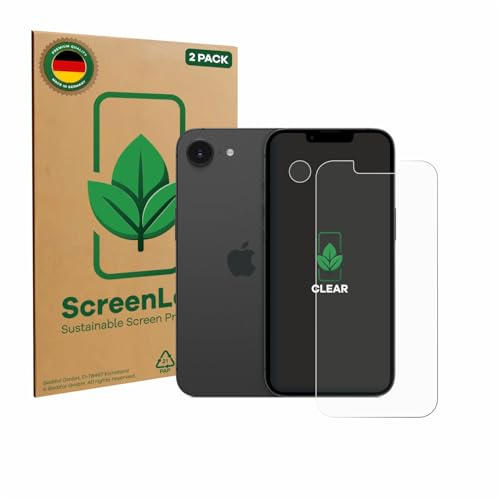 ScreenLeaf Schutzfolie für Apple iPhone 17e | (Display+Kamera) 2 Stück Transparenter Displayschutz Made in Germany Klare Displayschutz-Folie Kratzfest