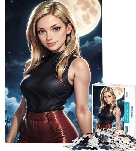 Buffy Summers Puzzle mit 1000 Teilen Lernspiel Herausforderung Spaß und Humor Tolles Geschenk für Spielefans (Größe 38x52cm)