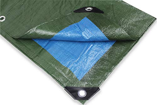 Tata Home Telo Hunter Multiuso Antistrappo Rinforzato e con Occhielli Double Face Verde e Blu Misura cm 400X600 Metri 4X6