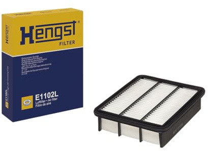 HENGST - Luftfilter E1102L - Luft-Filtereinsatz für KFZ | Hochwertiger Motorluftfilter für Otto- oder Dieselmotor - Schutz für Motoren - Wasserbeständig