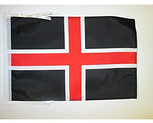 AZ FLAG Durham City Flag 45x30 cm 100D Polyester Cords | Indoor and outdoor use 12x18 in decorative flag double stitched seams and reinforced edges with ties