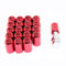 M MODAUTO Juego de Tuercas Abiertas para Esparrago Rueda o Separadores, con Llave de Apriete Hexagonal, Paso de Rosca M12 X 1,50mm, 20Pcs, Modelo F320BRD, Color Rojo