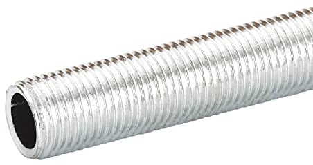 Tube fileté M10 x 1 en fer galvanisé - 1 m - Pour lampe - 1 m - 100 cm