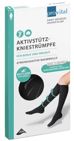 provital Aktivstützkniestr.Damen Gr.39-42 schwarz 2 St