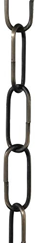 ElekTek Lampenkette Kette aus offenen Gliedern für Kronleuchter und Hängeleuchten. Mittelgroßes Glied 38 mm x 15 mm - packung mit 2 m Messing Antik