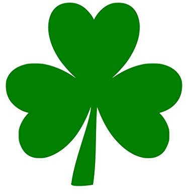 TENNER.LONDON Set of 5 Irish Shamrock Iron on Screen print Fabric Applique machine washable transfer Ireland Shamrock
