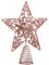 Aneco 10 Inches Christmas Treetop Star Metal Glittered Christmas Tree Topper Xmas Tree Decoration Topper for Christmas Holiday Home Office School Mall Decor, Rose Gold