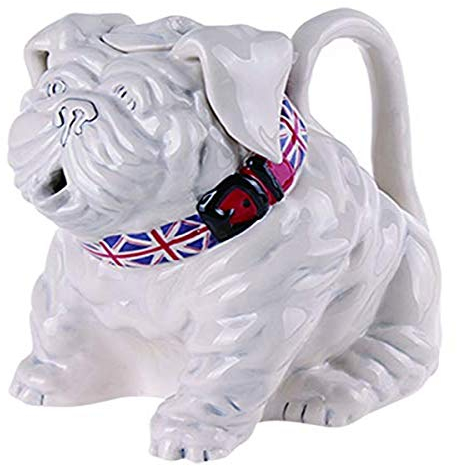 Blue Sky Clayworks Blue Sky Ceramic Bull Dog Teapot, Multicolor