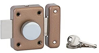 Thirard - Verrou alouette Cylindre 35mm, epoxy Bronze, 3 clés - THIVE900956