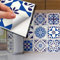 WALPLUS 72 Stück 15x15cm Spanisch & Marokkanisch Blau Weiß Wandfliesen Aufkleber Schälen und Kleben Backsplash Abziehbilder Startseite Dekore Aufkantung für Küche Badezimmer Kacheln Farbe auf Wand