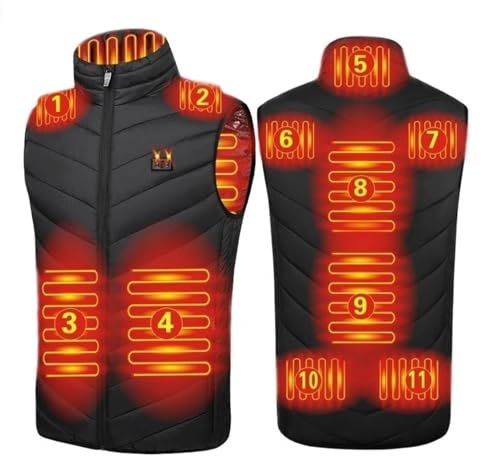 joyvio Heated Vests - Heated Body Warmer for Women/Men Heated Gilet, 3 Temperature Levels Electric Heating Jacket, Machine Washable Heated Waistcoat for Outdoors, Hiking (Excluded Power Pack)
