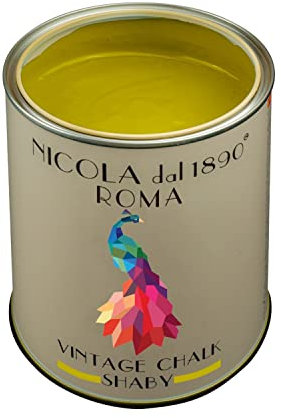 NICOLA VERNICI Peinture Vintage Chalk Shabby à base d'eau, pour l'intérieur et l'extérieur, aspect mat, fabriquée en Italie, Couleur Roma - Taille 2,5 lt
