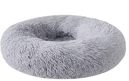 Hundebetten Für Mittelgroße Und Kleine Hunde - Katzenbett Flauschig Donut Rund - Hundekörbchen 45CM