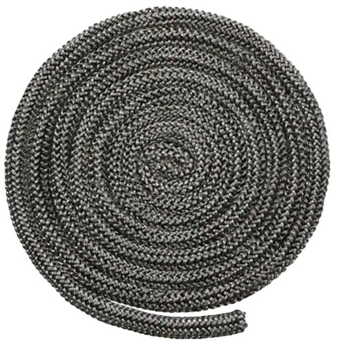 DAZZLEEX Guarnizione in corda in fibra di vetro, stufa nera/fune di fuoco stufa a legna 9mm 3meters lunghezza Log bruciatore porta guarnizione