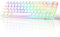 MageGee Portable 60% Gaming Mechanical Keyboard, Minimalist MK-Box RGB Pudding Keycaps Backlit Compact 68 Keys Wireless Office Keyboard with Red Switch for Windows Laptop PC Mac Convenient(White)