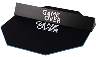 Game Over Anti Slip Gaming Floor Mat | Waterproof Octagon Gamer Chair Rug | Wear Resistant Carpet Protector | Low Pile Desk Anti-scratch Chair Mat | Durable And Lightweight (Octagon Blue)