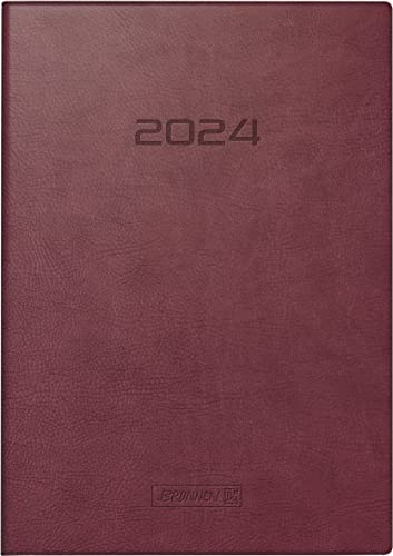 BRUNNEN Wochenkalender Modell 797 2024 2 Seiten = 1 Woche Blattgröße 16,8 x 24 cm braun