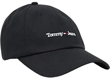 Tommy Hilfiger Baseballmütze Jeans verstellbare Mütze mit Schirm Artikel AW0AW14596 TJM Sport Cap, 0GJ Black, UNICA - ONE Size