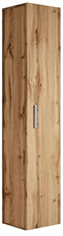 Badplaats B.V. Armoire de Rangement de Pluto Hauteur 150cm Chene - Meuble de Rangement Haut Placard Armoire Colonne