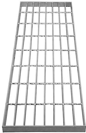 Canaleta Drenaje Cuadrícula Malla Rejilla Acero Galvanizado para Pasarela Pasillo Forja Piso Suelo Desagüe Ventilación Resistencia a Intemperie 800x270x30mm Espesor Metal 4mm Capacidad Carga 216kg