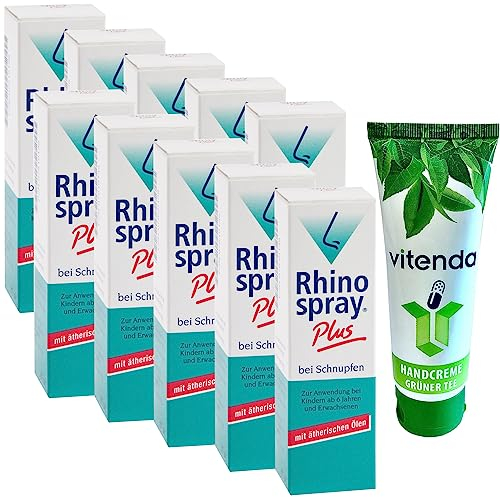 Rhinospray plus bei Schnupfen 10x10ml inclusive einer Handcreme von vitenda - Bei verstopfter Nase mit ätherischen Ölen