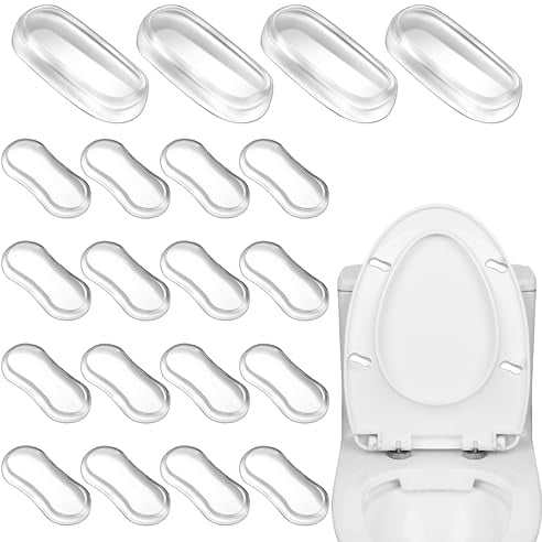 20 Stück WC Sitz Stoßstangen,WC-Sitz-Puffer Universal-Ersatzstoßfänger,Klobrille Ersatzteile Puffer,Reduzieren Geräuschlücken, für Familien,Hotels,Schule und Krankenhäuser
