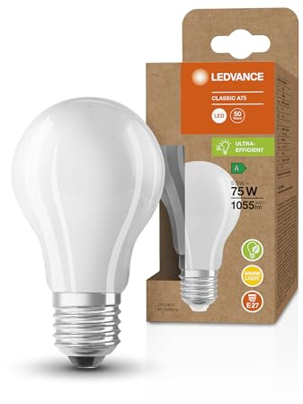 LEDVANCE LED Classic A 75 Filament Energy efficiency class A S 5W 830 Frosted E27