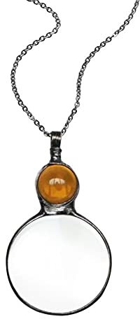 OCKULT Lupenanhänger, 10-fache Lupen-Halskette, Vintage-Lupe für Frauen, Lesen, Zoom, Schmuck, Handwerk Handarbeit
