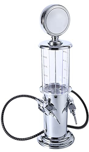 Likörspender, Double Guns Likörpumpe Tankstelle Transparenter Behälter Soda-Getränkeausgießer für Home Bar Scotch Wodka Cocktails Non Drink