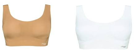 Sloggi Women's Zero Feel Top EX, Cognac, XS + Zero Feel Top EX, White, XS