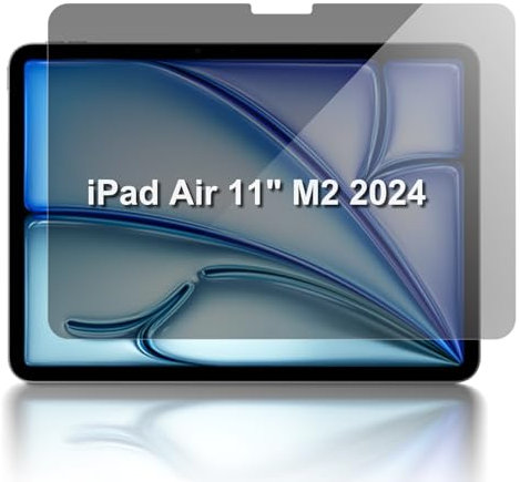 LanQii Anti-Espion Protection Écran Compatible avec iPad Air 6 M2 2024 11 Pouces, 360 Degrés Pet Privacy Protection Film pour iPad Air 6 2024 11 Pouces