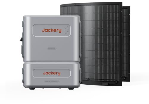 Jackery Navi 2000 Balkonkraftwerk mit Speicher, 2048Wh Stromspeicher mit 1xZusatzakku & 1600W Flexible Solarpanel Set, 1600W Solar Eingang &1200W AC Ausgang