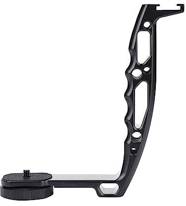 Gimbal Handle Grip, Gimbal L Bracket Grip Aluminum Alloy L Bracket Extended Single Handle Grip Gimbal Single Handle Grip for Zhiyun Crane 2 Ronin S Gimbal