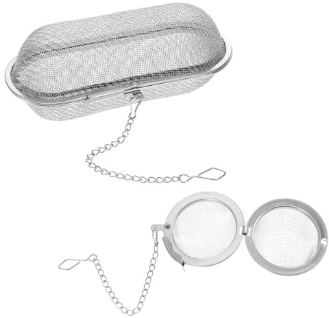 TIESOME 2 Stück Ultraschallreiniger Reinigungskörbe - Edelstahl Ultraschall Reinigungsgerät Netzsieb - Ultrasonic Cleaner Reinigungskorb für Schmuck, Ringe, Uhren, Kleinteile - Silber