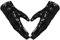 DIVINA VITAE Schwarz Pailletten Handschuhe Damen Glitzer Pailletten Tanzhandschuhe Klassische Maskerade Jazz Tanz Kurze Handschuhe Halloween Karneval Cosplay Anziehhandschuhe