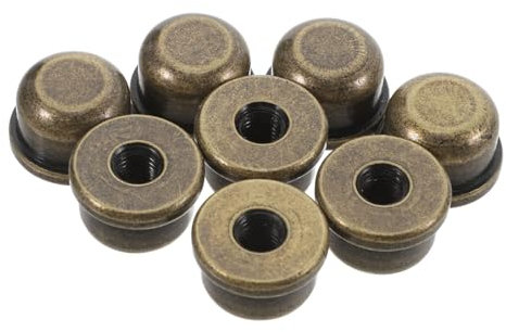 NUOBESTY 8 Stück Tisch Lampe Dekorative Kappe Lampenknauf Aus Messing Lampenknöpfe Lampenknäufe Endstücke Aus Lampenharfen Lampenendkappenknopf Mit Gewinde Versehen Zinklegierung Golden