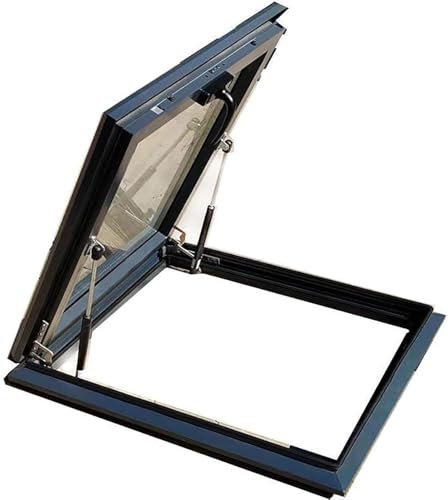 Dachfenster, Dachfenster für Oberlichter, Dachfenster und Oberlichter im Keller, Tageslichttür, Aluminium-Dachfenster mit Mehreren Winkeln, maßgeschneidert für Dachboden/Wintergarten (65 x 50 cm)