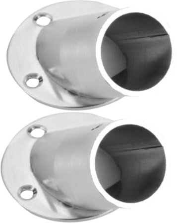 EXQUIMEUBLE 2pièces Supports Angle pour Tringle De Penderie Inoxydable Fixation Murale Stable Anti-Rouille Montage Facile pour Tringles De Placard Et Rideaux De Douche Lot