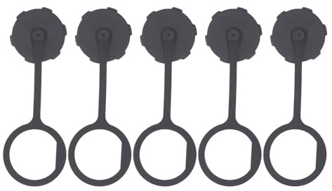 Segrehy Wasserdichter USB-Anschluss-Staubschutz, 5 Stück, hochwertige Kunststoff-Buchsenkappe mit TPU-Kettenband für Outdoor-Ausrüstung, mechanische Geräte, IOT-Lampen